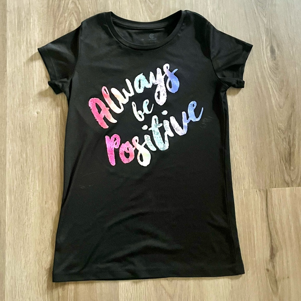 Black Kids workout shirt with Colorful Print